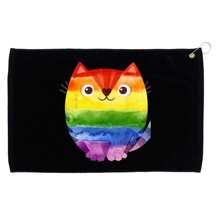 LGBT Allied Cat Be Kind Gay Rainbow Funny LGBTQ Grommeted Golf Towel