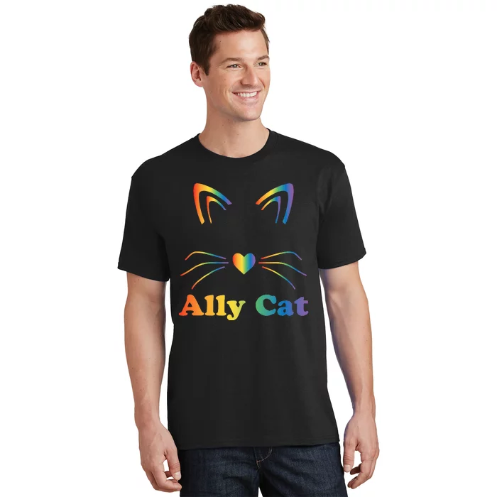 LGBTQ + Ally Cat LGBTQ Ally Cat Pride T-Shirt