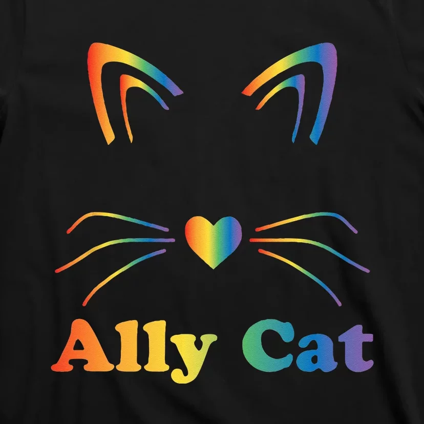 LGBTQ + Ally Cat LGBTQ Ally Cat Pride T-Shirt