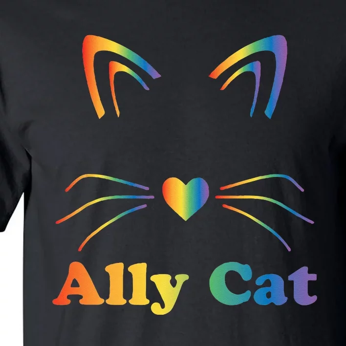 LGBTQ + Ally Cat LGBTQ Ally Cat Pride Tall T-Shirt