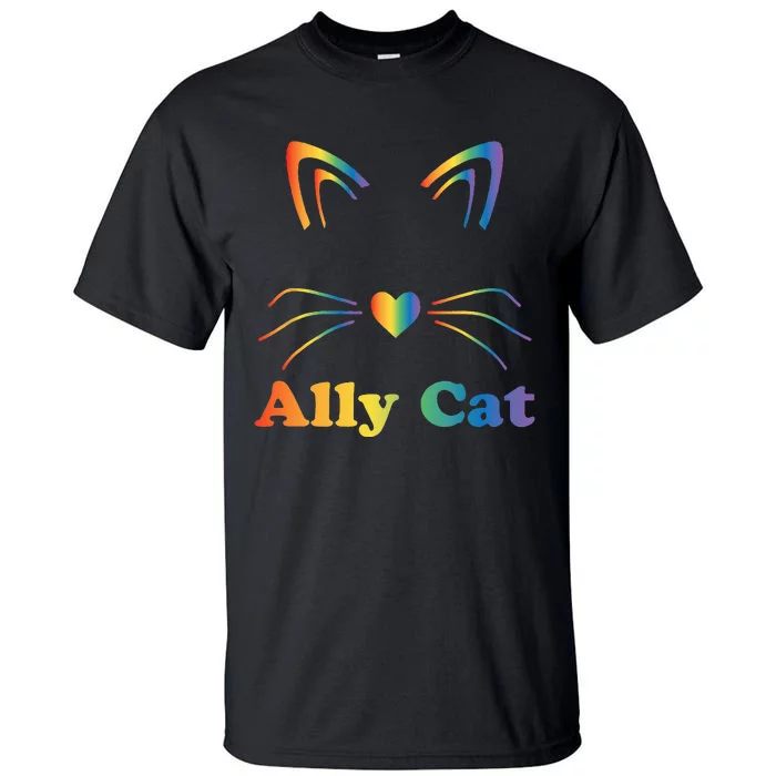 LGBTQ + Ally Cat LGBTQ Ally Cat Pride Tall T-Shirt