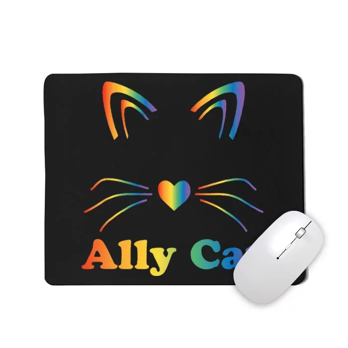 LGBTQ + Ally Cat LGBTQ Ally Cat Pride Mousepad