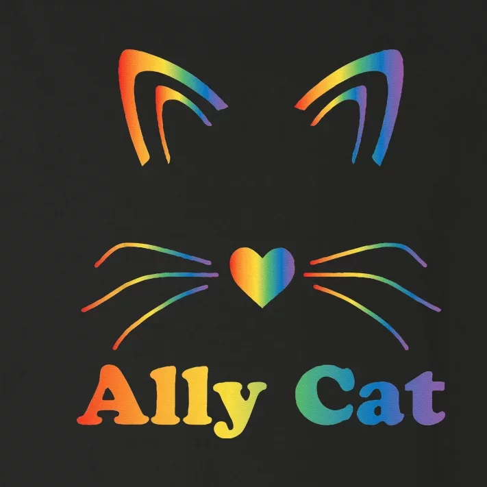 LGBTQ + Ally Cat LGBTQ Ally Cat Pride Toddler Long Sleeve Shirt