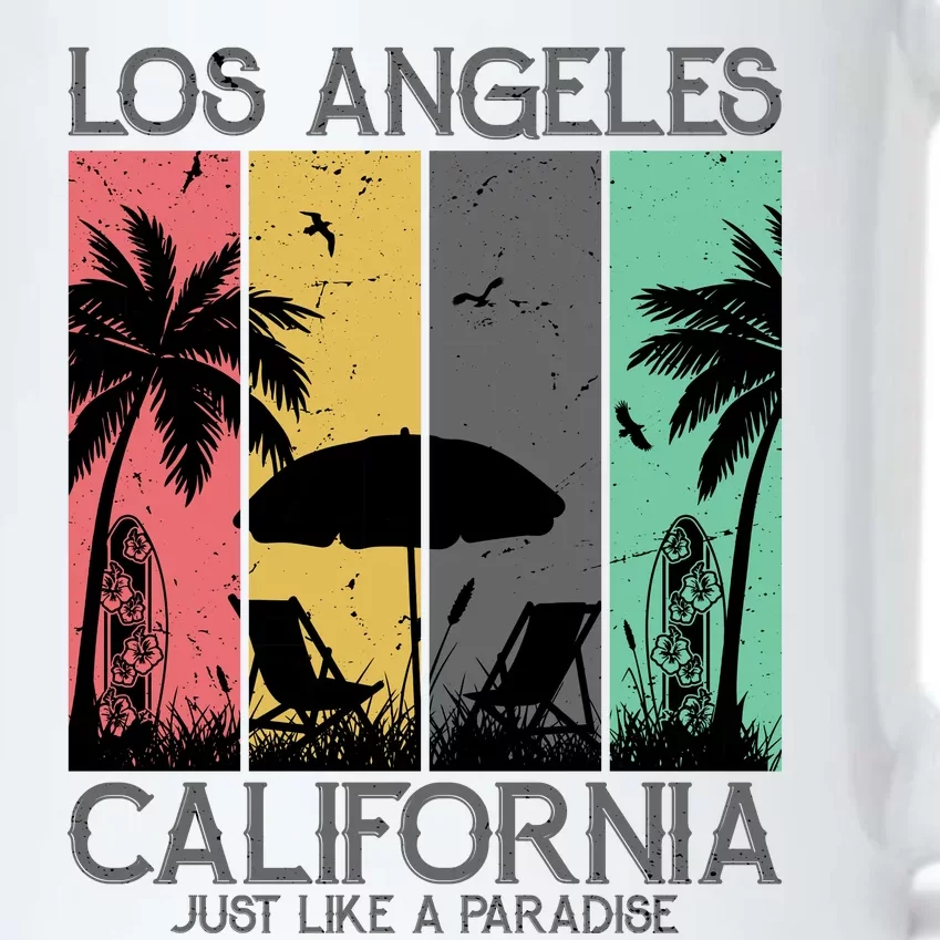 Los Angeles California Just Like A Paradise Retro Black Color Changing Mug