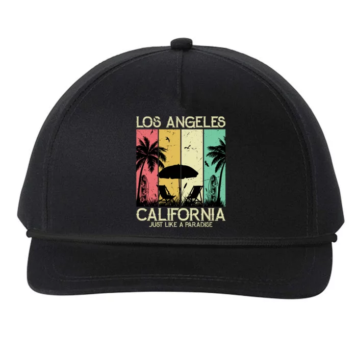 Los Angeles California Just Like A Paradise Retro Snapback Five-Panel Rope Hat