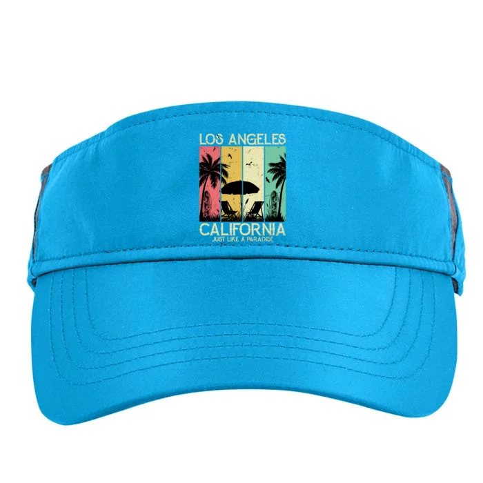 Los Angeles California Just Like A Paradise Retro Adult Drive Performance Visor