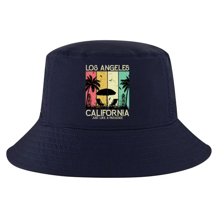 Los Angeles California Just Like A Paradise Retro Cool Comfort Performance Bucket Hat