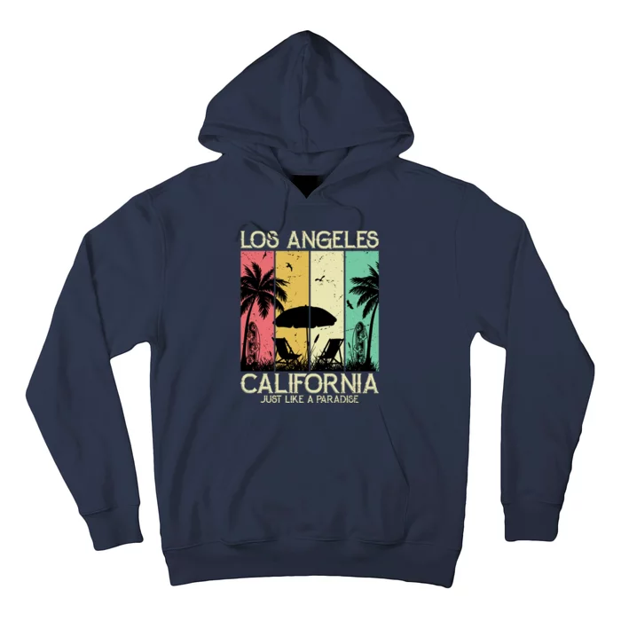 TeeShirtPalace | Los Angeles California Just Like A Paradise Retro Hoodie