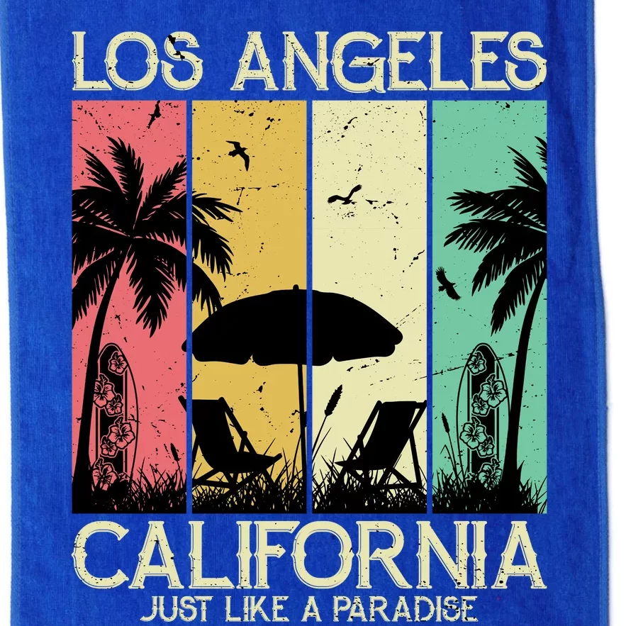 Los Angeles California Just Like A Paradise Retro Platinum Collection Golf Towel