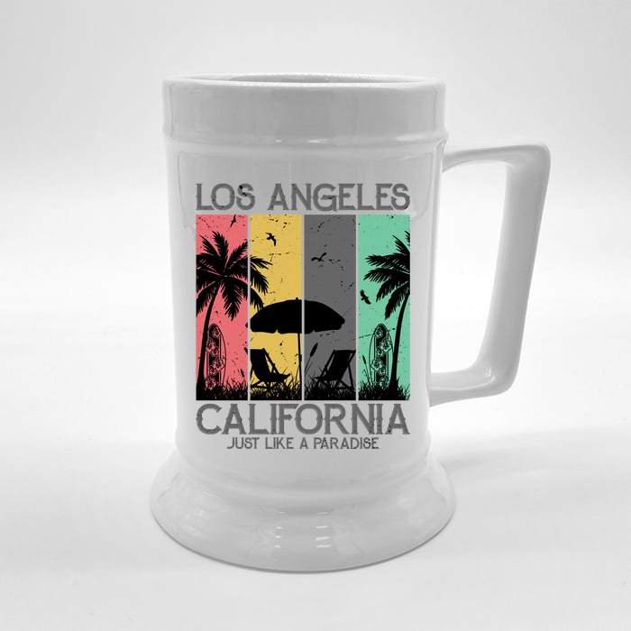 Los Angeles California Just Like A Paradise Retro Front & Back Beer Stein