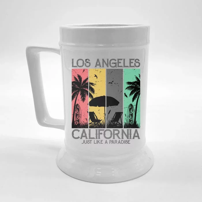 Los Angeles California Just Like A Paradise Retro Front & Back Beer Stein