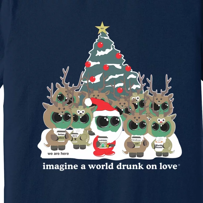 Lotus Alien Christmas Party Premium T-Shirt