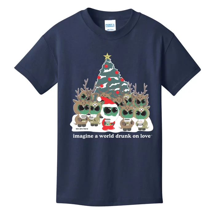 Lotus Alien Christmas Party Kids T-Shirt