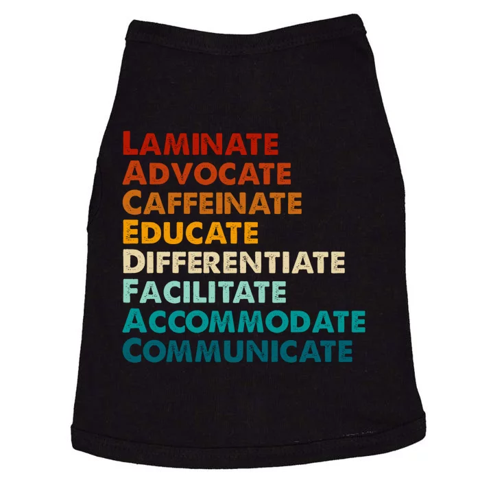 Laminate Advocate Caffeinate Educate SPED Special Education Doggie Tank