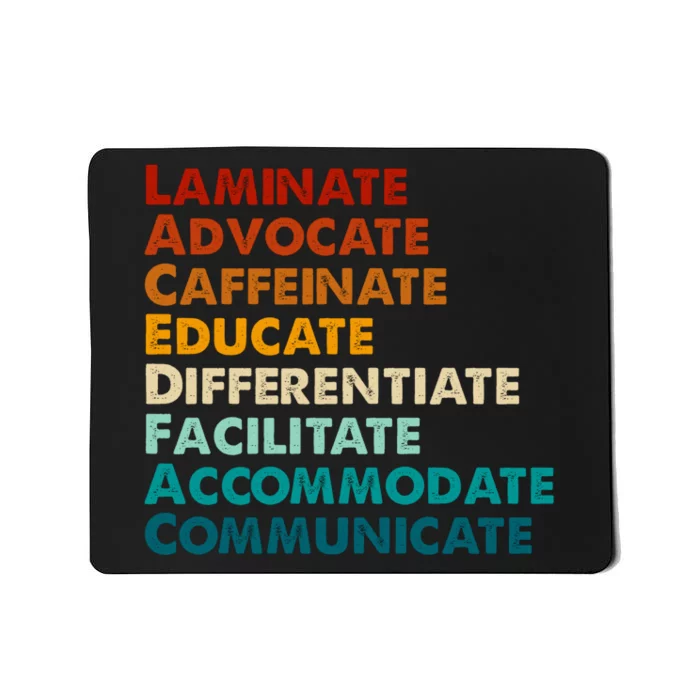 Laminate Advocate Caffeinate Educate SPED Special Education Mousepad