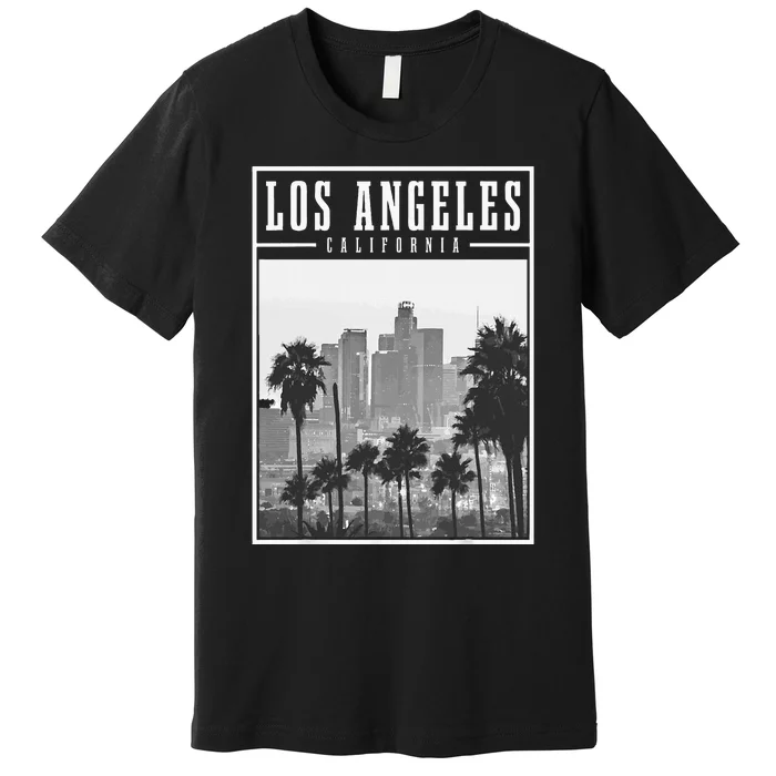 Los Angeles California La Skyline Vintage Pride Premium T-Shirt