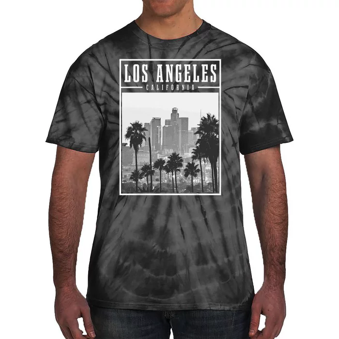 Los Angeles California La Skyline Vintage Pride Tie-Dye T-Shirt