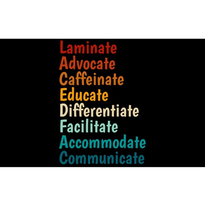 Laminate Advocate Caffeinate Educate SPED Special Education Bumper Sticker