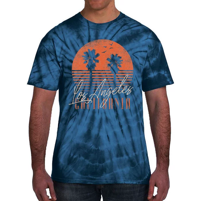 Los Angeles California Beach Retro Summer Graphic Tie-Dye T-Shirt