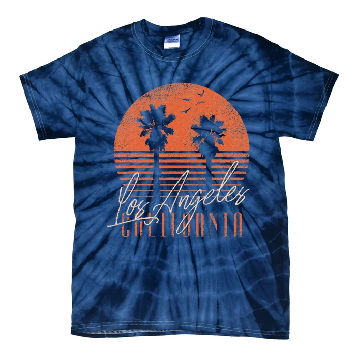 Los Angeles California Beach Retro Summer Graphic Tie-Dye T-Shirt