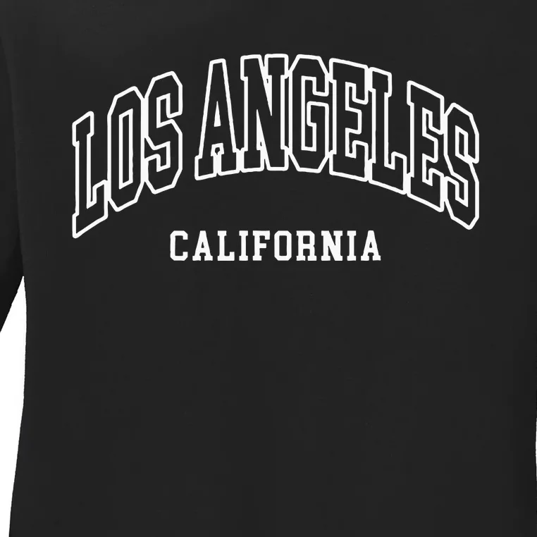 Los Angeles California Throwback Design Classic Ladies Long Sleeve Shirt