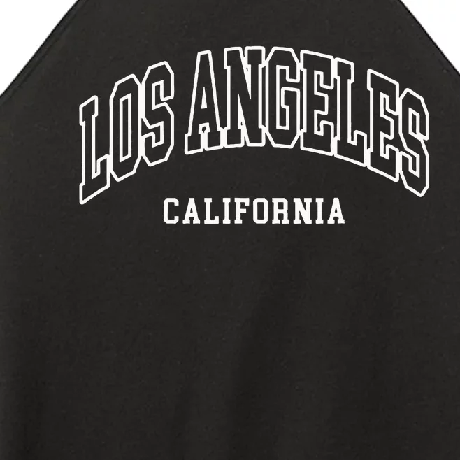 Los Angeles California Throwback Design Classic Women’s Perfect Tri Rocker Tank