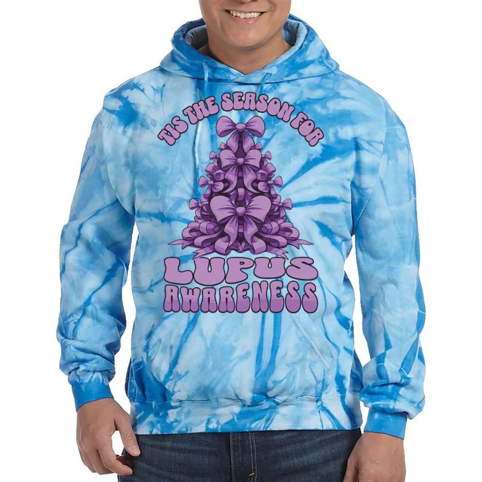 Lupus Awareness Christmas Lupus Ribbon Tie Dye Hoodie