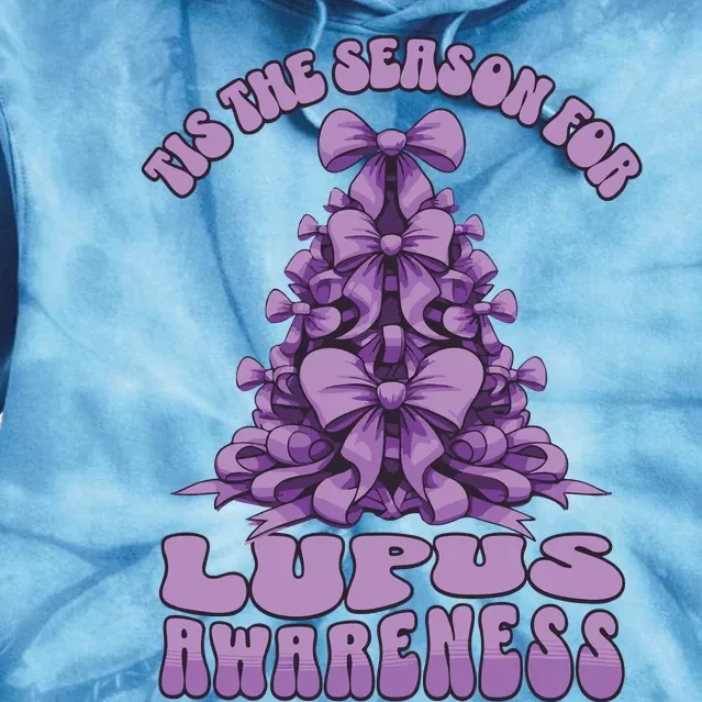 Lupus Awareness Christmas Lupus Ribbon Tie Dye Hoodie