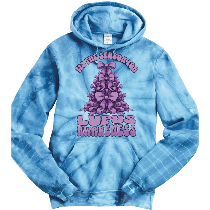 Lupus Awareness Christmas Lupus Ribbon Tie Dye Hoodie