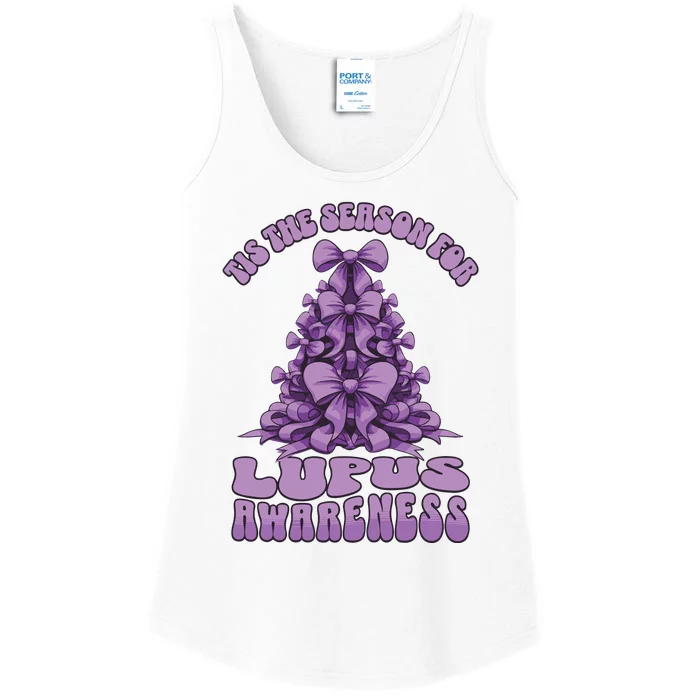 Lupus Awareness Christmas Lupus Ribbon Ladies Essential Tank