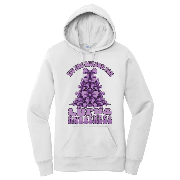 Lupus Awareness Christmas Lupus Ribbon Women's Pullover Hoodie