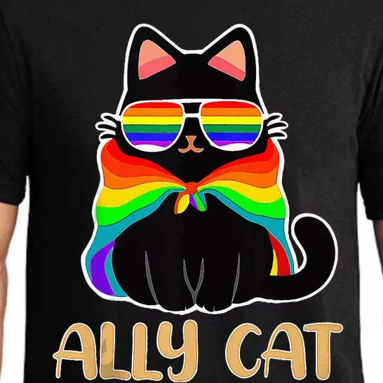 LGBT Ally Cat Be Kind Gay Rainbow Funny LGBTQ Gift Pajama Set