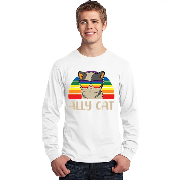 LGBT Ally Cat Pride Cat LGBT Support Equal Rights LGBTQ Pride Month Long Sleeve Shirt