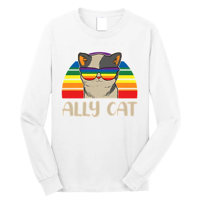 LGBT Ally Cat Pride Cat LGBT Support Equal Rights LGBTQ Pride Month Long Sleeve Shirt