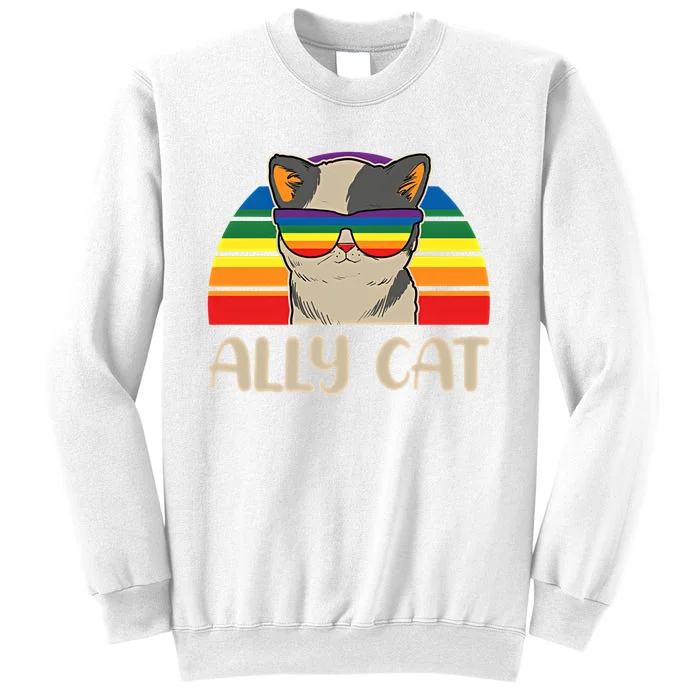 LGBT Ally Cat Pride Cat LGBT Support Equal Rights LGBTQ Pride Month Sweatshirt