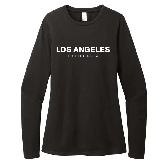 Los Angeles California Minimalist Design Classic Womens CVC Long Sleeve Shirt