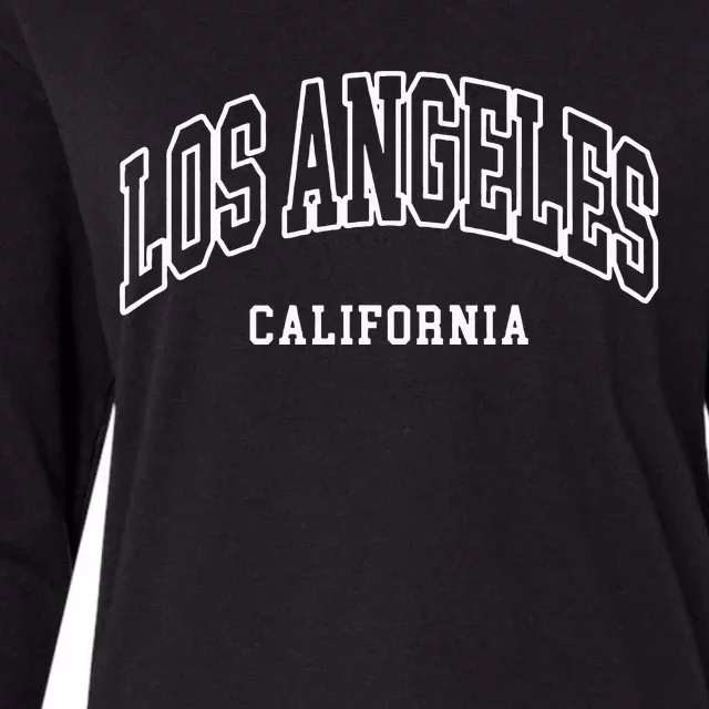 Los Angeles California Throwback Design Classic Womens Cotton Relaxed Long Sleeve T-Shirt