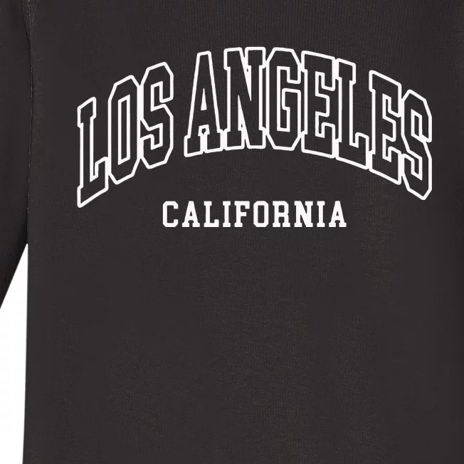 Los Angeles California Throwback Design Classic Baby Long Sleeve Bodysuit