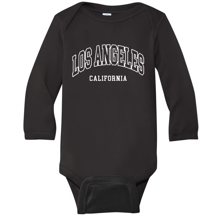 Los Angeles California Throwback Design Classic Baby Long Sleeve Bodysuit