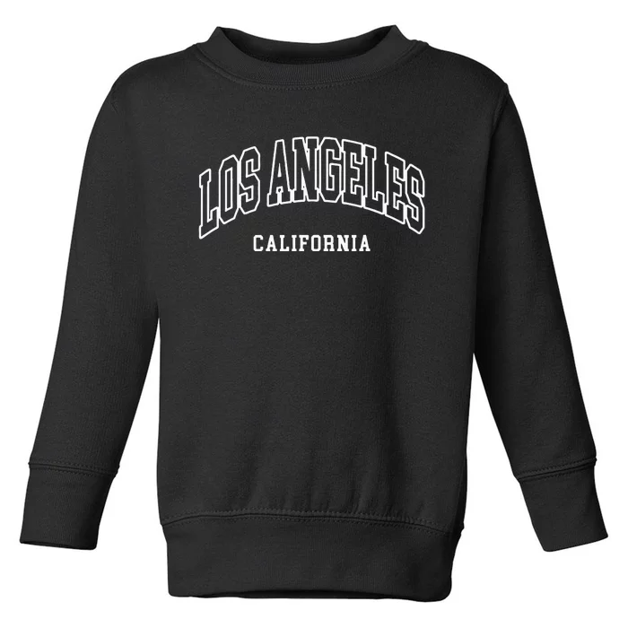 Los Angeles California Throwback Design Classic Toddler Sweatshirt