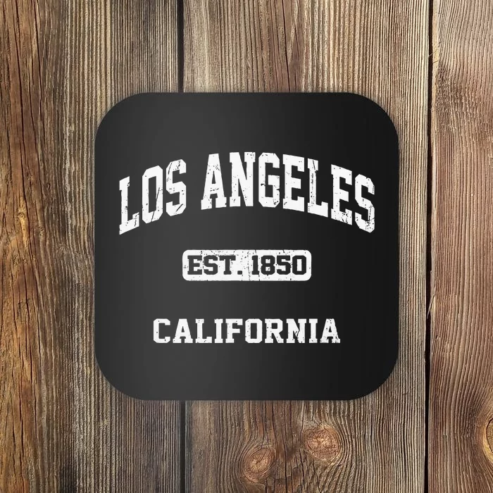 Los Angeles California CA Vintage State Athletic Style Coaster