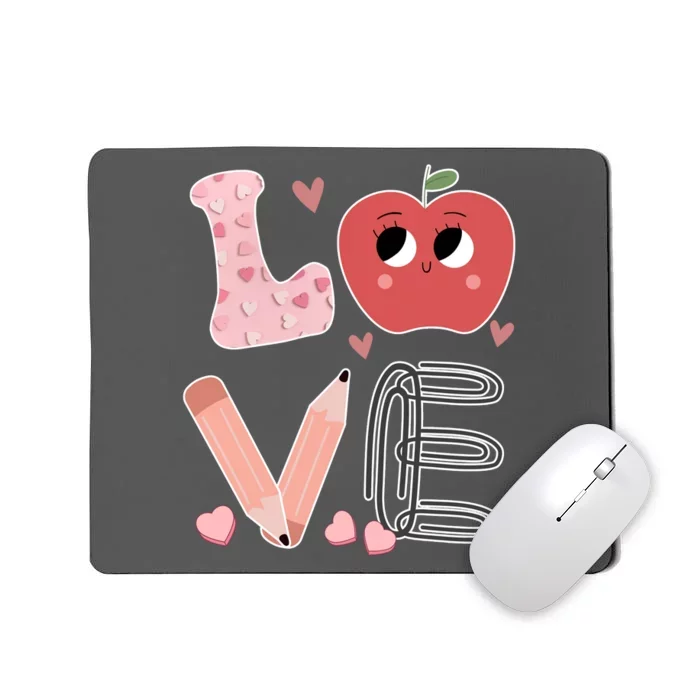 Love Apple Cute Teacher Gift Mousepad