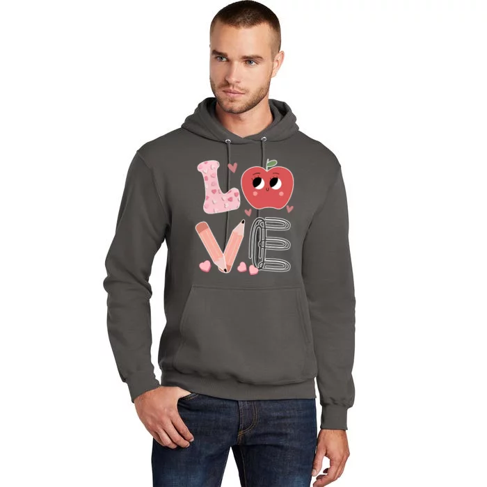 Love Apple Cute Teacher Gift Tall Hoodie