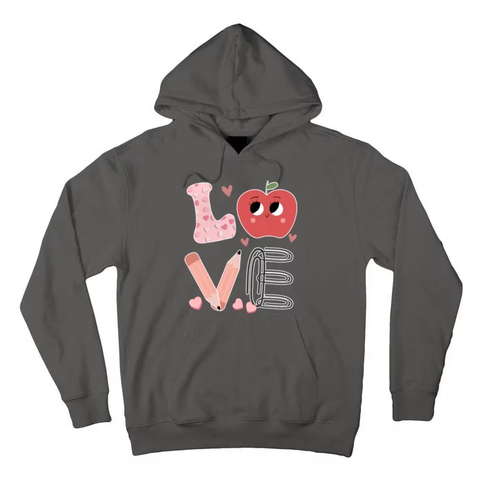 Love Apple Cute Teacher Gift Tall Hoodie