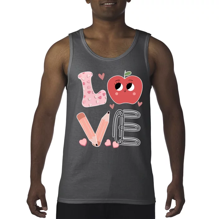 Love Apple Cute Teacher Gift Tank Top