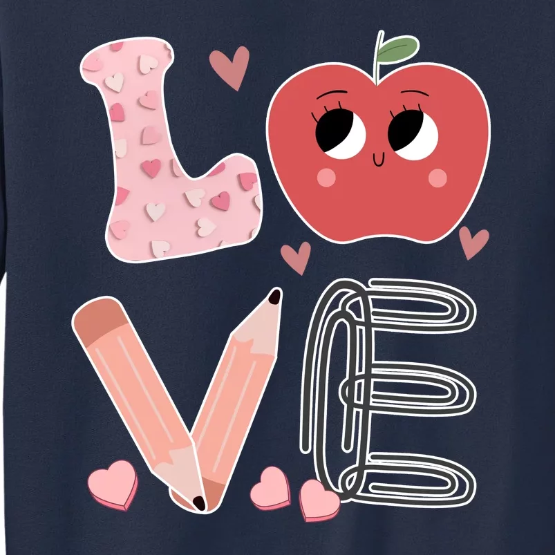 Love Apple Cute Teacher Gift Sweatshirt