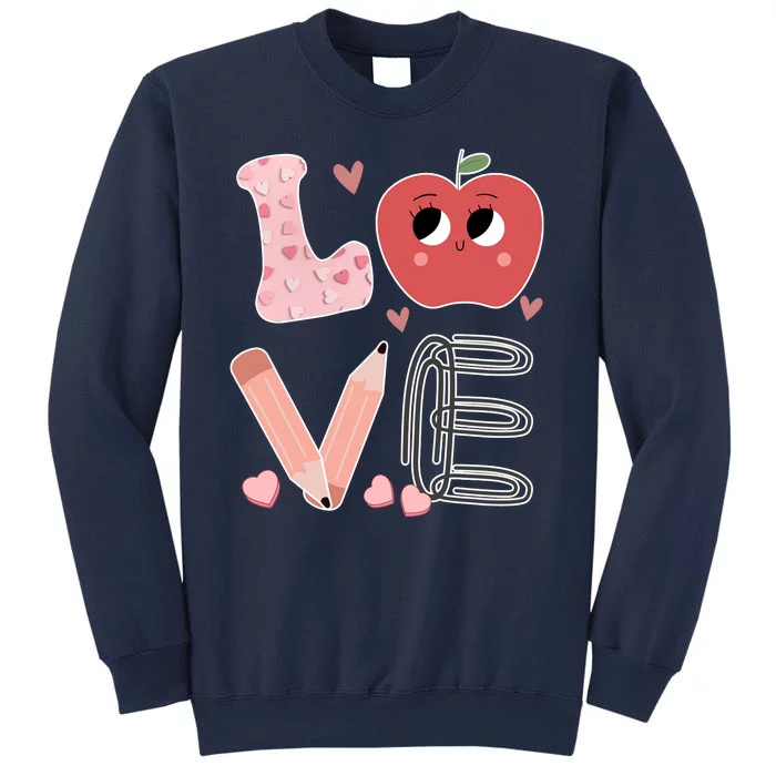 Love Apple Cute Teacher Gift Sweatshirt