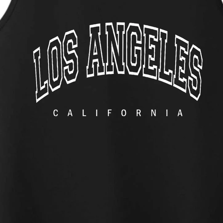 Los Angeles California Throwback Performance Tank