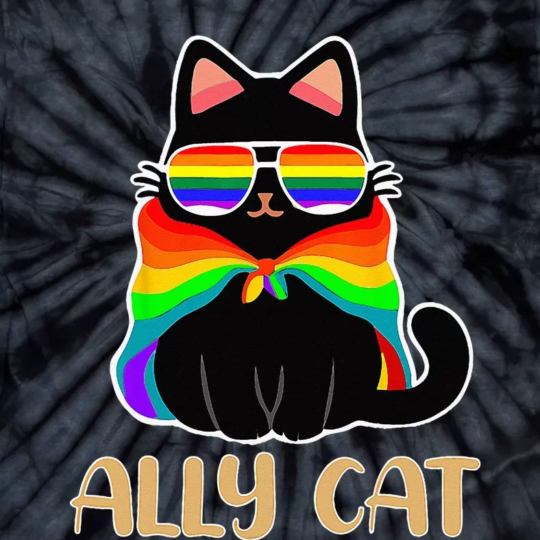 LGBT Ally Cat Be Kind Gay Rainbow Funny LGBTQ Gift Idea Tie-Dye T-Shirt