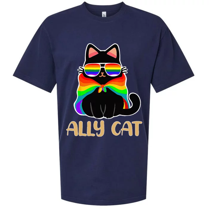 LGBT Ally Cat Be Kind Gay Rainbow Funny LGBTQ Gift Idea Sueded Cloud Jersey T-Shirt